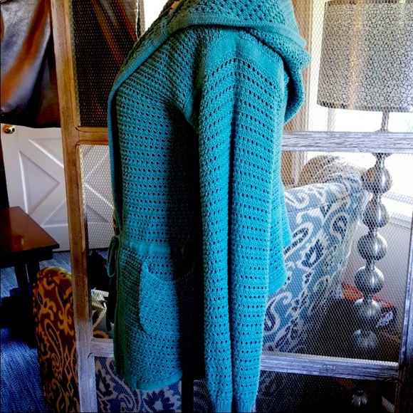 Free People Open Knit Cardigan with Hood - Picture 4 of 5